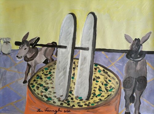 LA MACINATURA van Len Vernaghi, Werk op papier te koop op Singulart