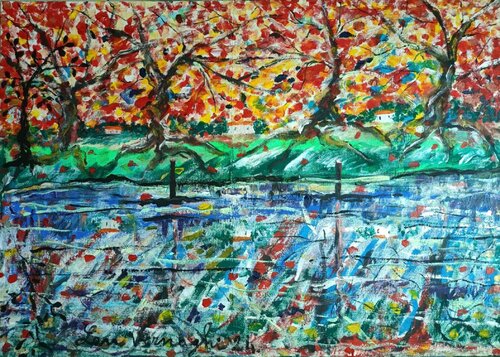 Riflessi autunnali van Len Vernaghi, Schilderij te koop op Singulart