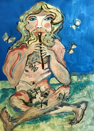 Il pifferaio magico di Len Vernaghi, Opera su carta in vendita su Singulart