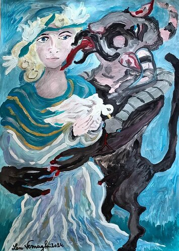 IL BENE ED IL MALE van Len Vernaghi, Schilderij te koop op Singulart