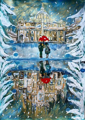 NATALE A ROMA, NATALE A MILANO von Len Vernaghi, Werk auf Papier kaufen auf Singulart