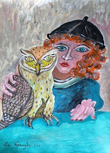 RAGAZZA CON GUFO von Len Vernaghi, Werk auf Papier kaufen auf Singulart