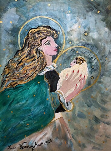 Madonna con bambino by Len Vernaghi, 종이 for Sale on Singulart