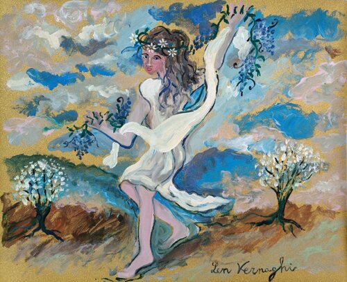 La danza della Primavera van Len Vernaghi, Werk op papier te koop op Singulart