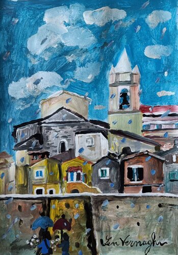 Termoli antica par Len Vernaghi, Œuvre sur papier en vente sur Singulart