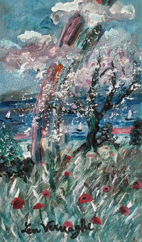 Paesaggio primaverile di Len Vernaghi, Opera su carta in vendita su Singulart