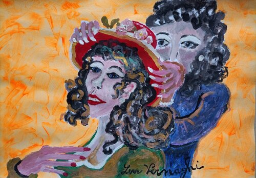 Contenta della prova del cappello par Len Vernaghi, Œuvre sur papier en vente sur Singulart