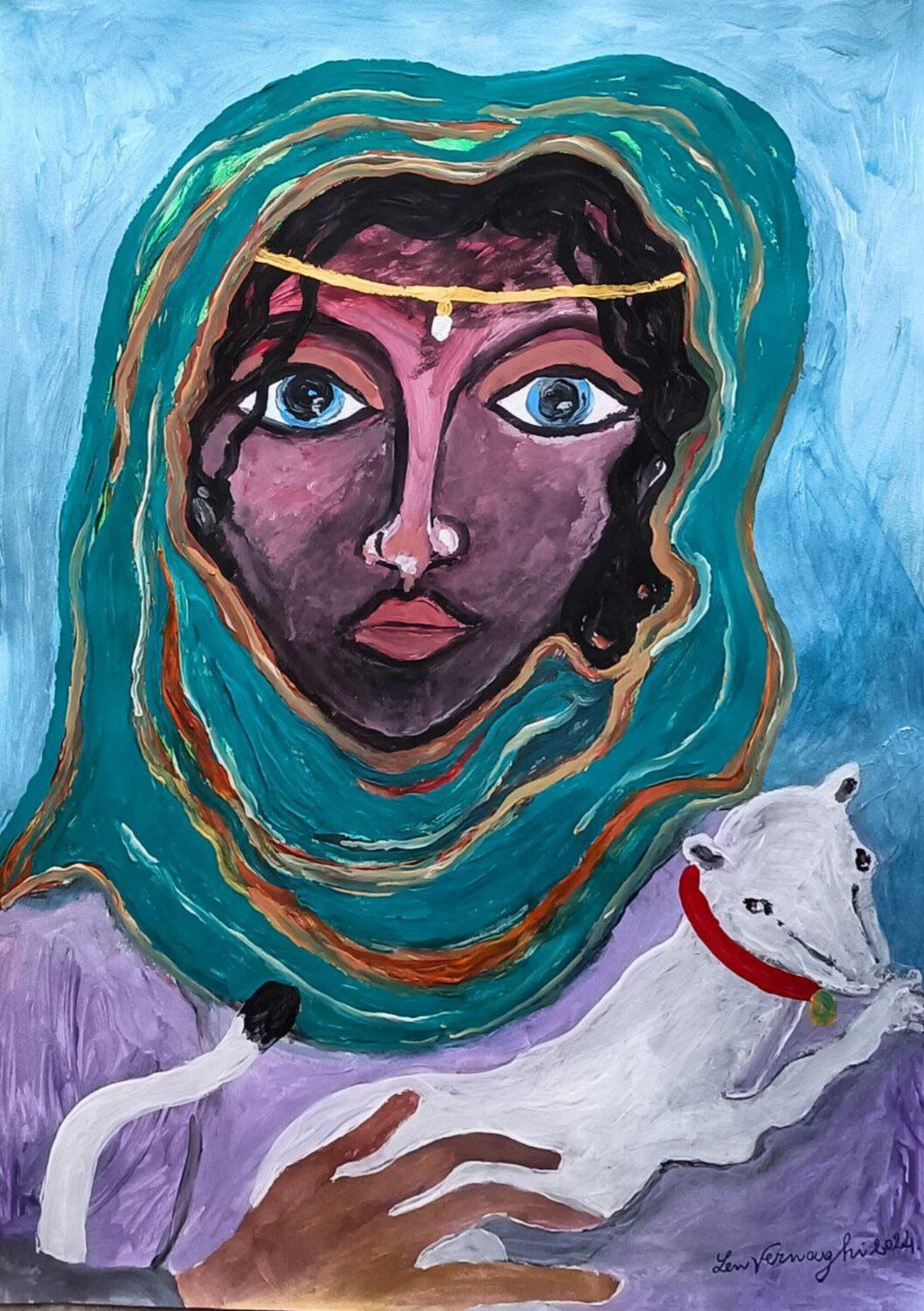 LA PRINCIPESSA DELL'ERMELLINO Len Vernaghi Werk auf Papier zu verkaufen