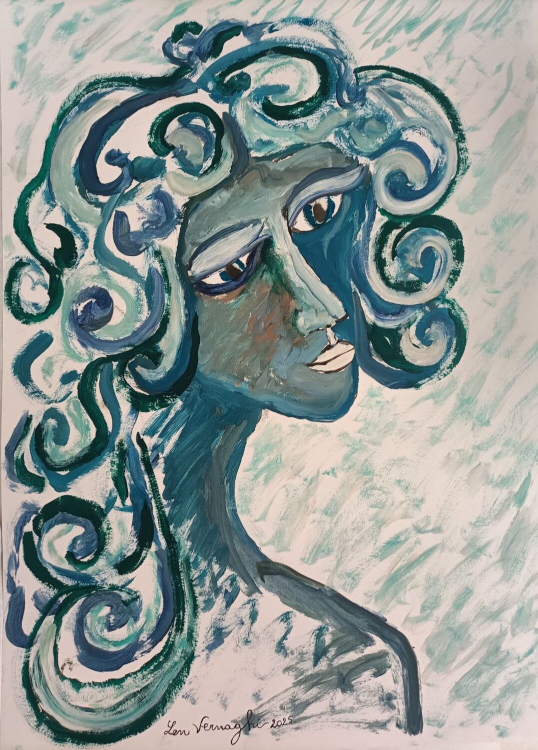 Volto in blu Len Vernaghi