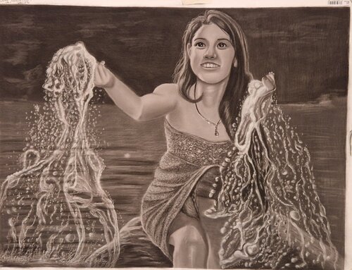 Water par Sabine KORNATZ, Dessin en vente sur Singulart