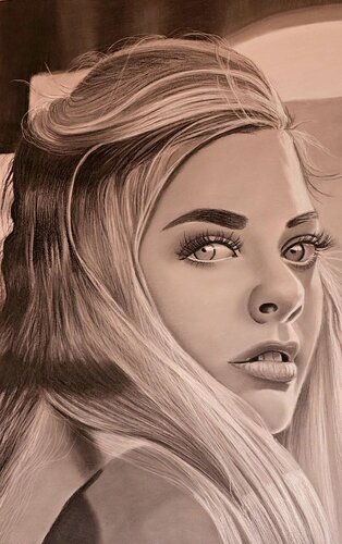 Lady behind glas di Sabine KORNATZ, Disegno in vendita su Singulart