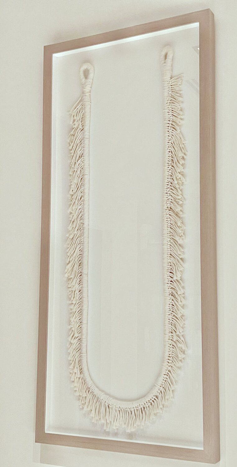 white fringe necklace Monica Avayou