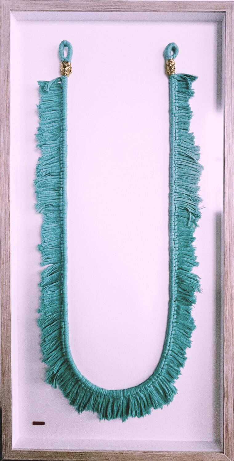 Turquoise fringe necklace Monica Avayou