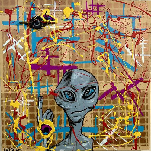 JESSIE THE ALIEN by IYAD HASHEM, Painting for Sale on Singulart