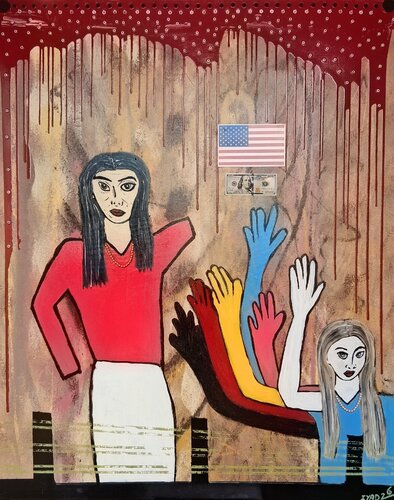COME TO AMERICA van IYAD HASHEM, Schilderij te koop op Singulart