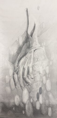 Hands 1/2 by Mariia Bondar, 종이 for Sale on Singulart