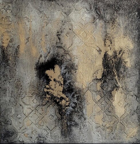 Golden Strukture van Sabine Leise, Schilderij te koop op Singulart