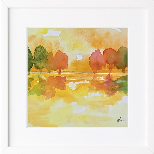 Bäume der Allee by Sabine Leise, Painting for Sale on Singulart