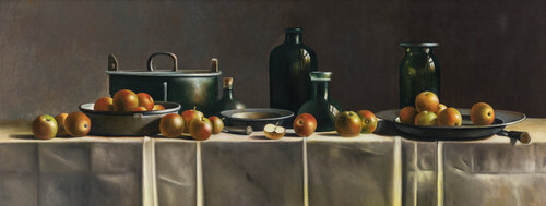 Bottles and lots of apples Cornelis de Koning