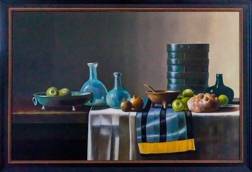 Still life in blue atmosphere van Cornelis de Koning, Schilderij te koop op Singulart