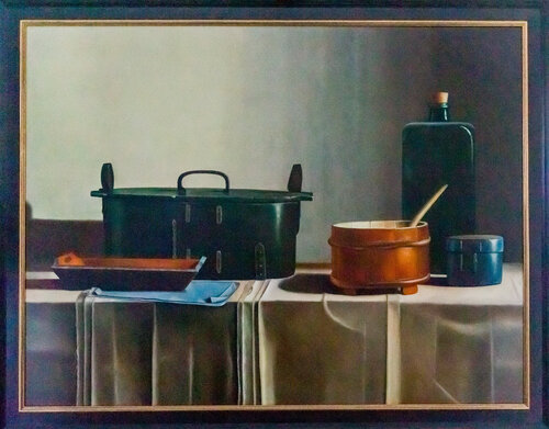 Composition in green and orange von Cornelis de Koning, Malerei kaufen auf Singulart