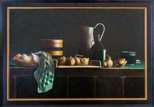 Still life with onions van Cornelis de Koning, Schilderij te koop op Singulart