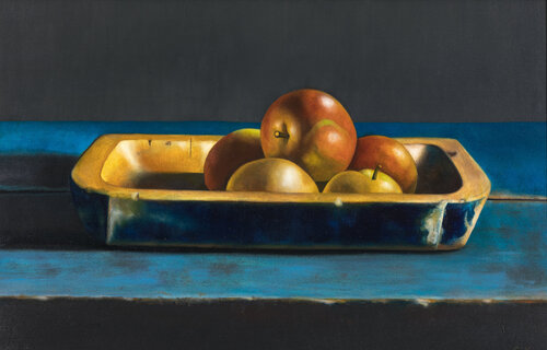 Wooden butter crate with apples Cornelis de Koning