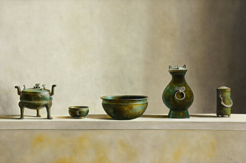 Chinese bronze objects by Cornelis de Koning, Painting for Sale on Singulart