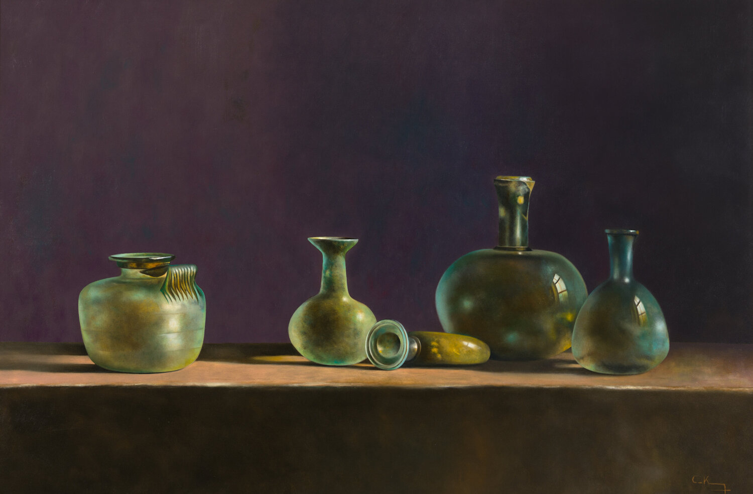 Roman glass Cornelis de Koning Pintura original en venta