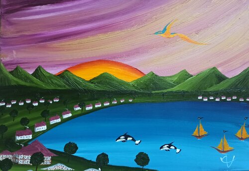 Märchenland 2 van Christian Tschierske, Schilderij te koop op Singulart