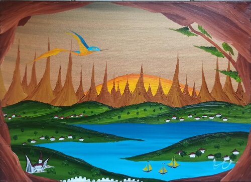 Märchenland 3 van Christian Tschierske, Schilderij te koop op Singulart