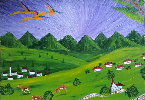 Märchenland par Christian Tschierske, Peinture en vente sur Singulart