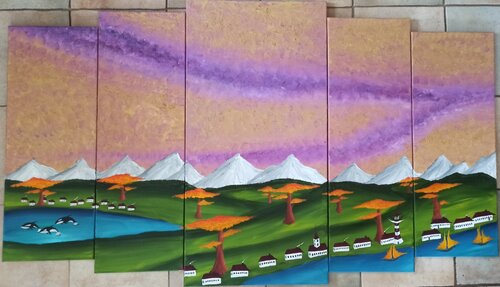 Land der Riesenbäume par Christian Tschierske, Peinture en vente sur Singulart