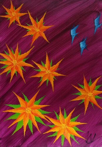 Stern - Blumen von Christian Tschierske, Malerei kaufen auf Singulart