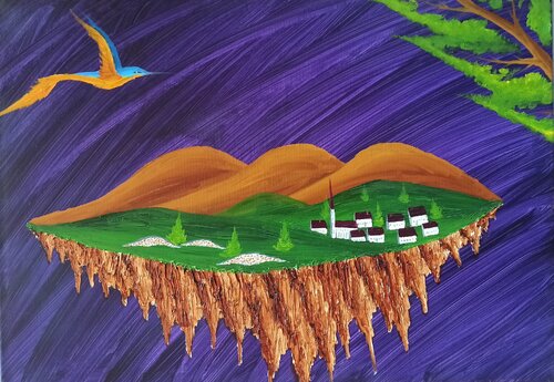 Landschaft im Nichts van Christian Tschierske, Schilderij te koop op Singulart