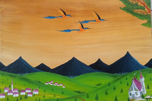Wachhütte di Christian Tschierske, Pittura in vendita su Singulart