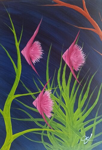 Fantasie Fische von Christian Tschierske, Malerei kaufen auf Singulart