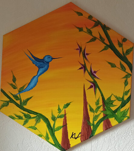 Fantasie Kolibri 5 von Christian Tschierske, Malerei kaufen auf Singulart