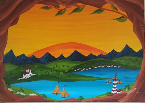 Märchenland 5 par Christian Tschierske, Peinture en vente sur Singulart