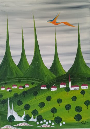 Die Ruine par Christian Tschierske, Peinture en vente sur Singulart