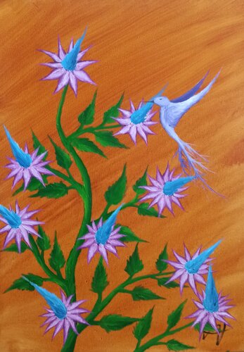 Fantasie Blumen 5 par Christian Tschierske, Peinture en vente sur Singulart