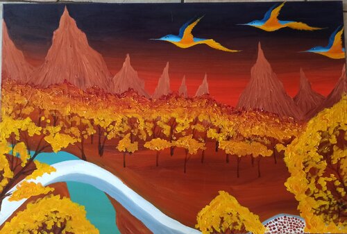 Herbstlandschaft di Christian Tschierske, Pittura in vendita su Singulart