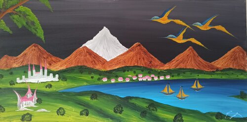 Der weiße Berg di Christian Tschierske, Pittura in vendita su Singulart