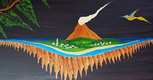 Insel im Nichts von Christian Tschierske, Malerei kaufen auf Singulart