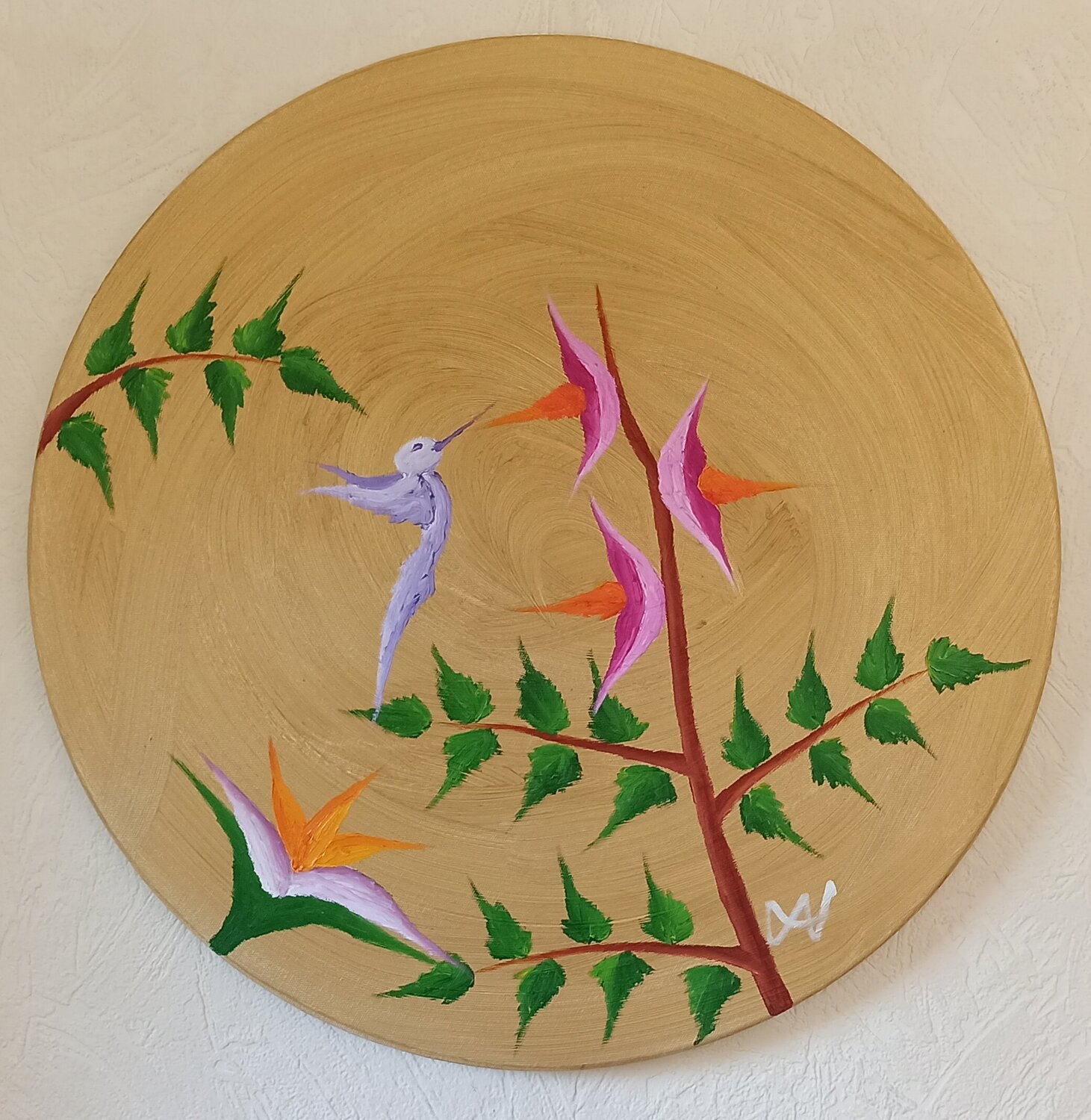 Fantasie - Kolibri 4 Christian Tschierske Originalgemälde zu verkaufen