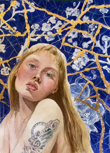 KINTSUGI TIGRE van Rocío González, Schilderij te koop op Singulart