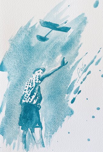 Tiempos de vuelo I van Rocío González, Schilderij te koop op Singulart