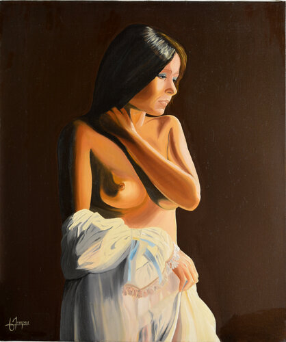 Réveuse by Jacques Maupas, 油畫 for Sale on Singulart