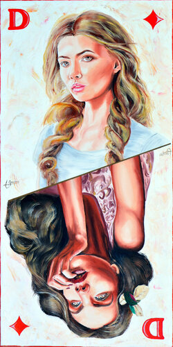 Dame de carreau by Jacques Maupas, Painting for Sale on Singulart
