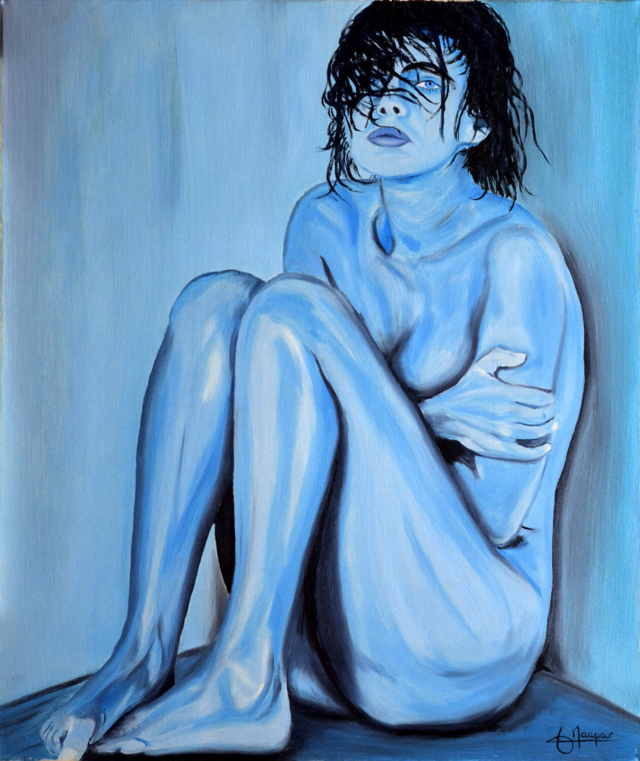 Nu bleu Jacques Maupas